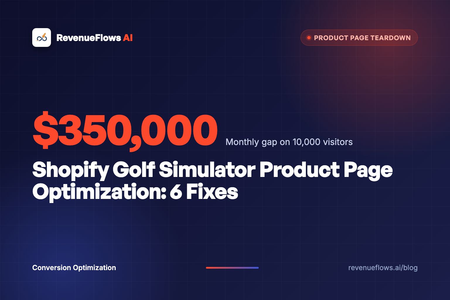 Shopify Golf Simulator Product Page Optimization: 6 Fixes