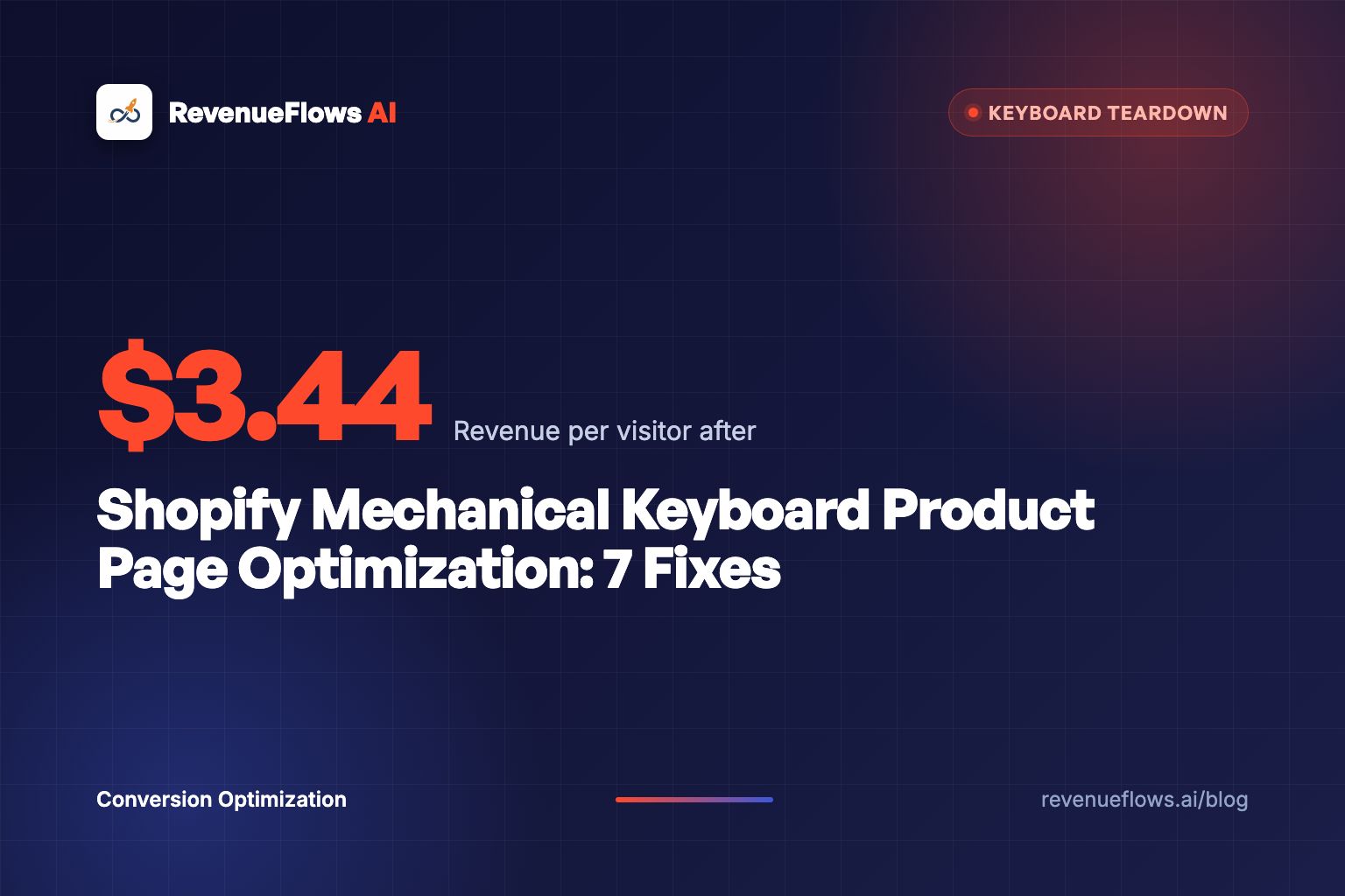 Shopify Mechanical Keyboard Product Page Optimization: 7 Fixes