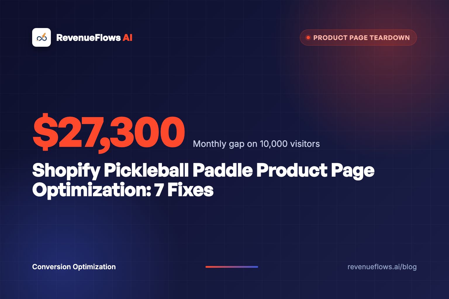 Shopify Pickleball Paddle Product Page Optimization: 7 Fixes