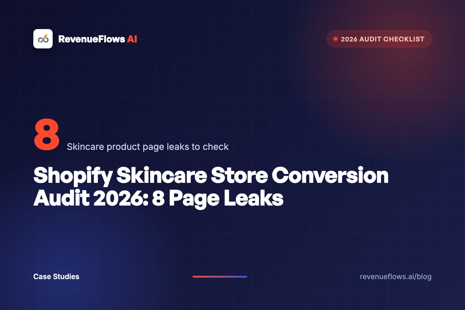 Shopify Skincare Store Conversion Audit 2026: 8 Page Leaks