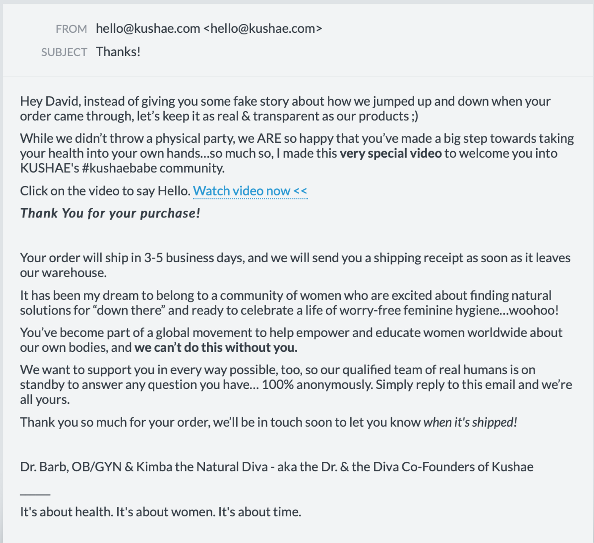 Example screenshot